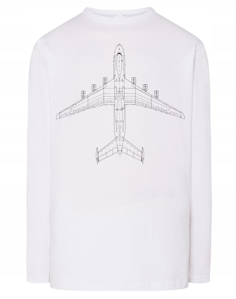 Longsleeve męski fajny nadruk SAMOLOT r.XXL