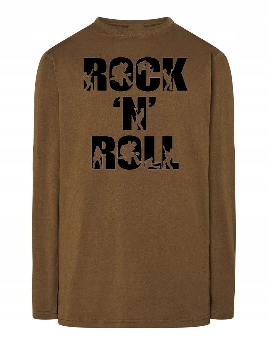 Longsleeve męski nadruk napis ROCK'n ROLL r.XXL
