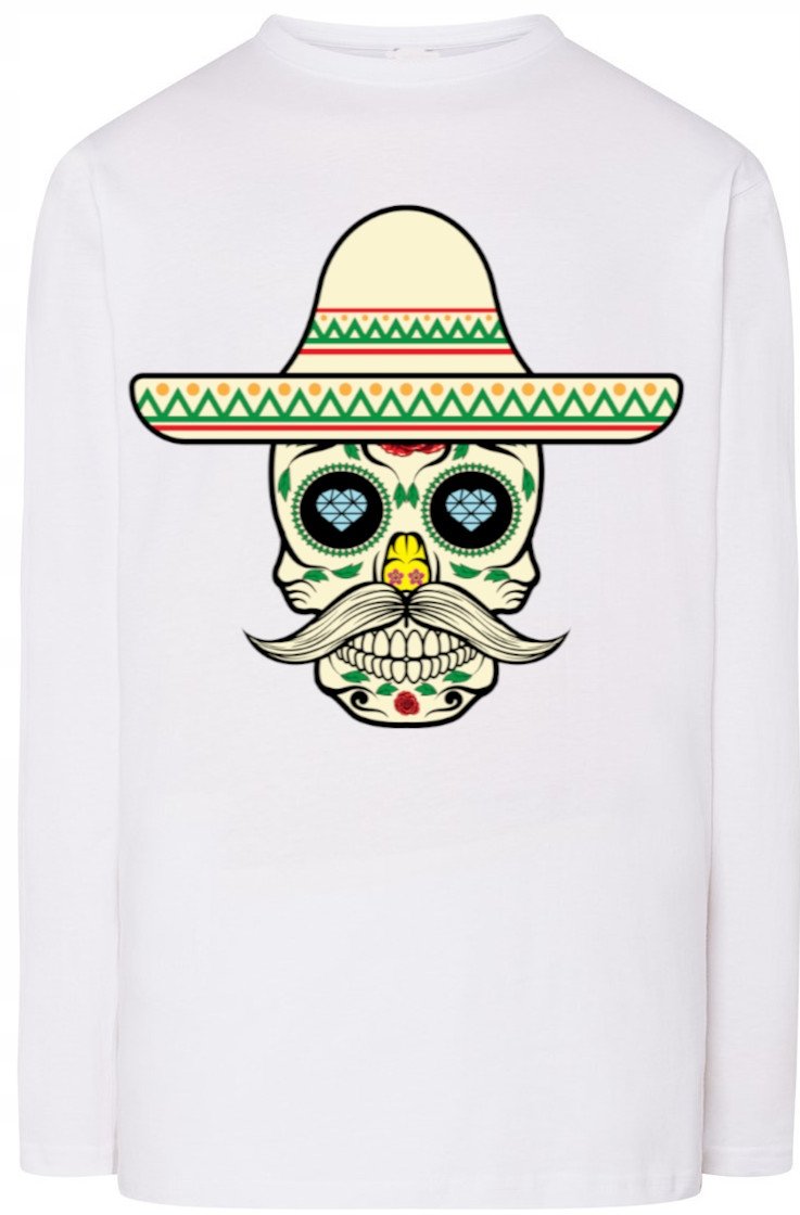 Meksykańska Czaszka bluza Longsleeve Rozm.3XL