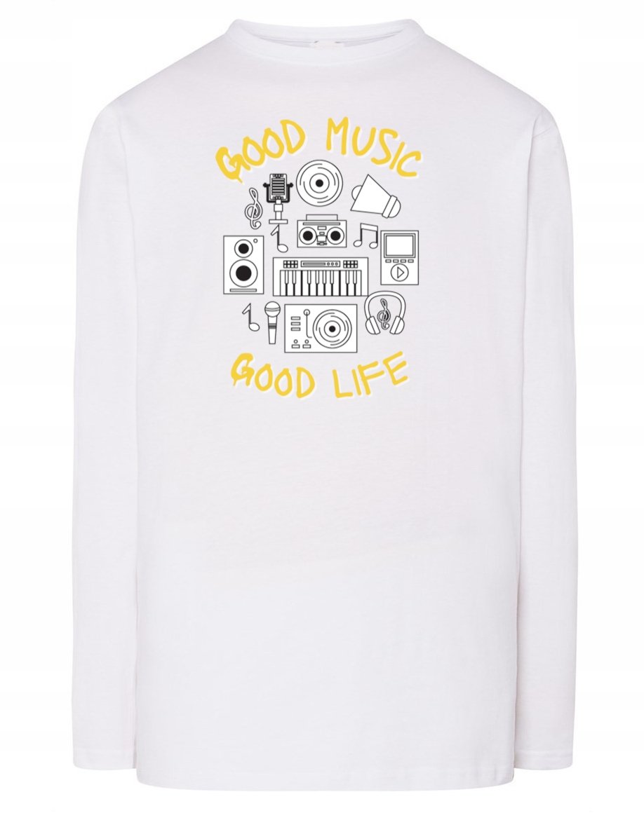 Longsleeve nadruk Dobra Muzyka Dobre Życie r.XXL
