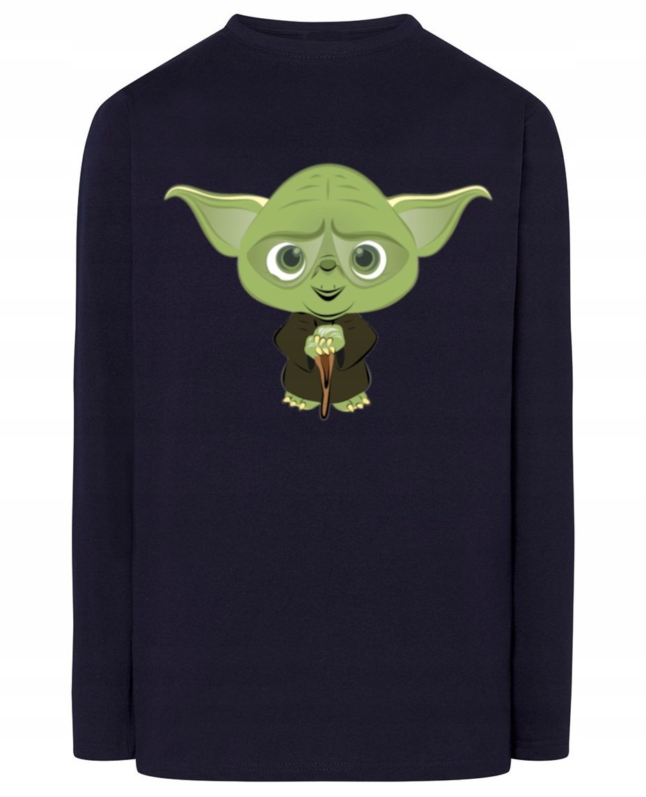 Longsleeve męski nadruk art work Yoda r.XXL