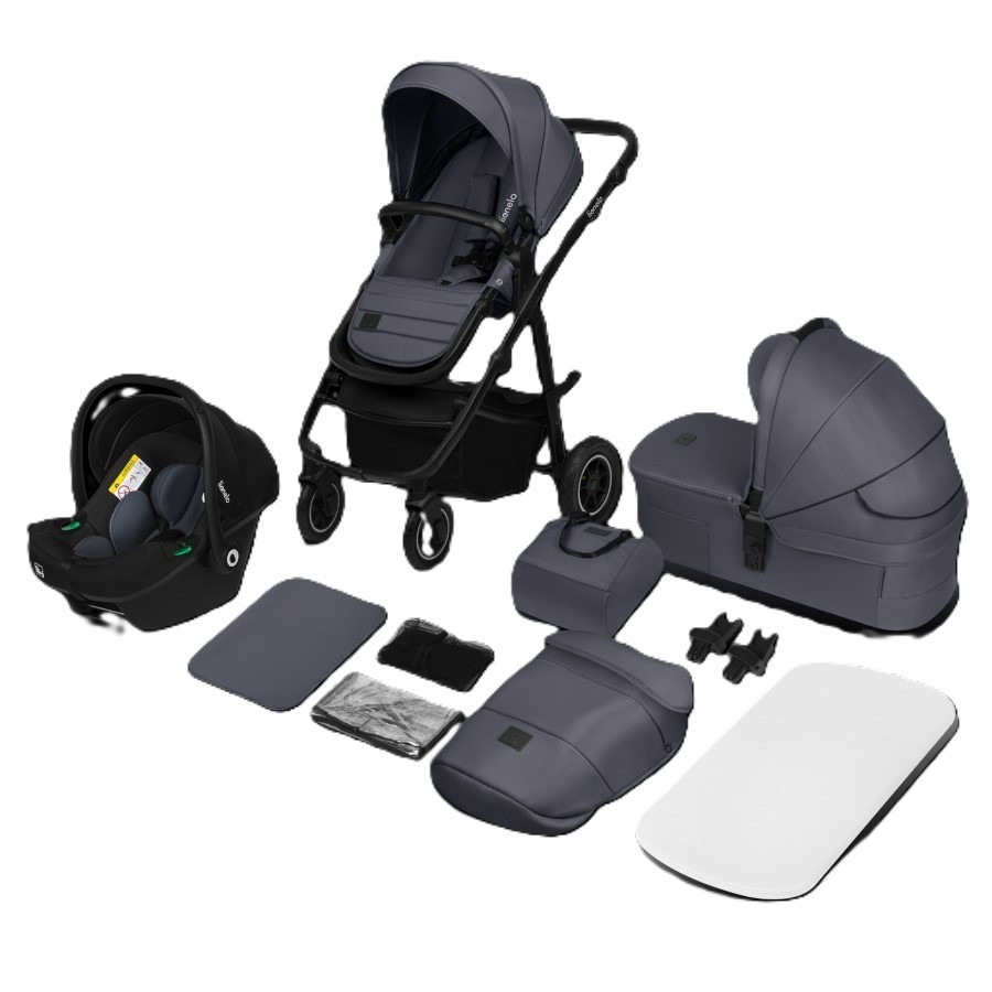 Lionelo Amber Plus wózek wielofunkcyjny 3w1 Grey Graphite