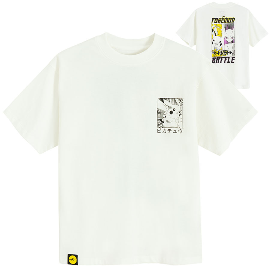 Cool Club, T-shirt chłopięcy, biały, Pokemon