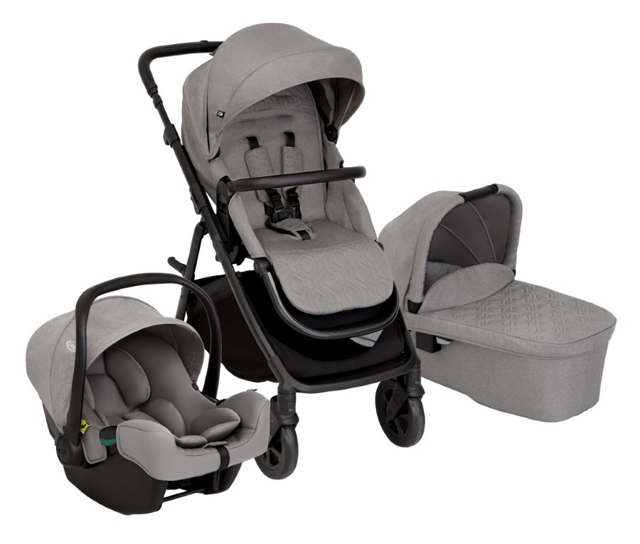 Graco Near2Me DLX wózek spacerowy z gondolą i fotelikiem Ash
