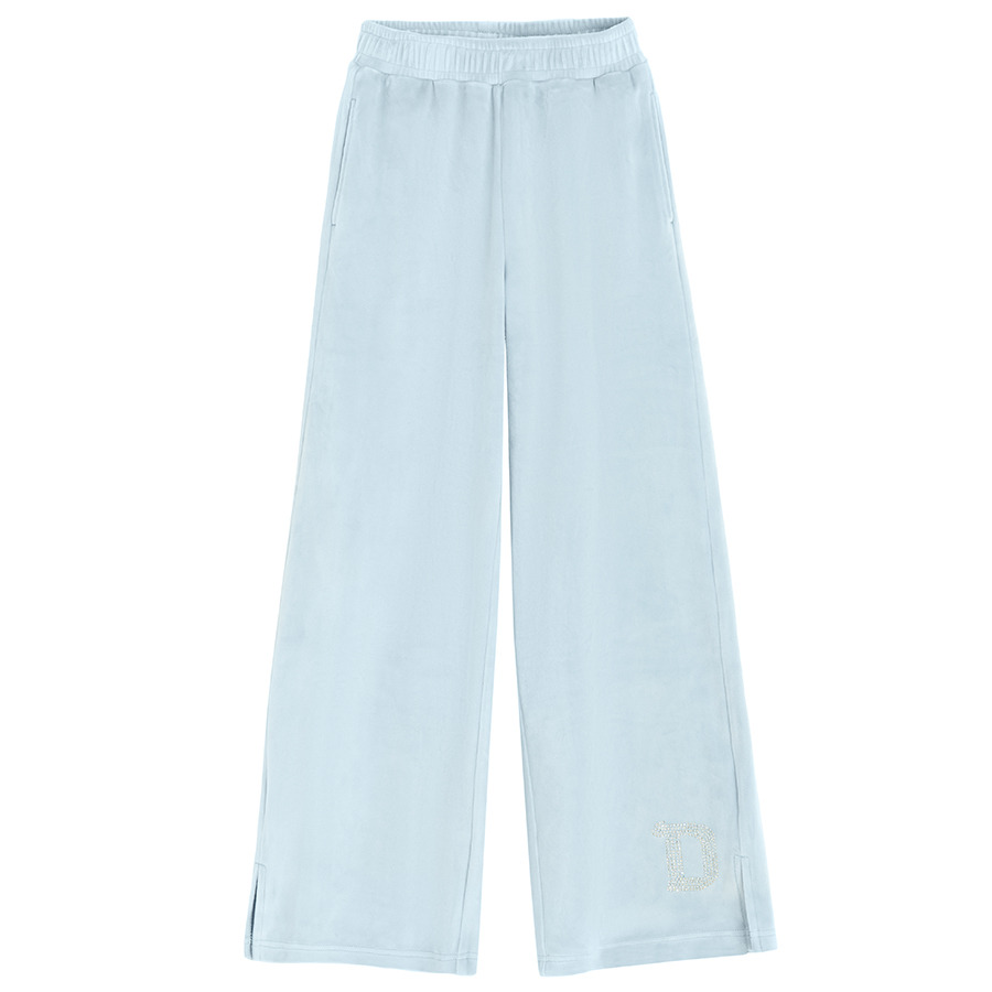 Cool Club, Spodnie dresowe dziewczęce, culotte, welurowe, niebieskie