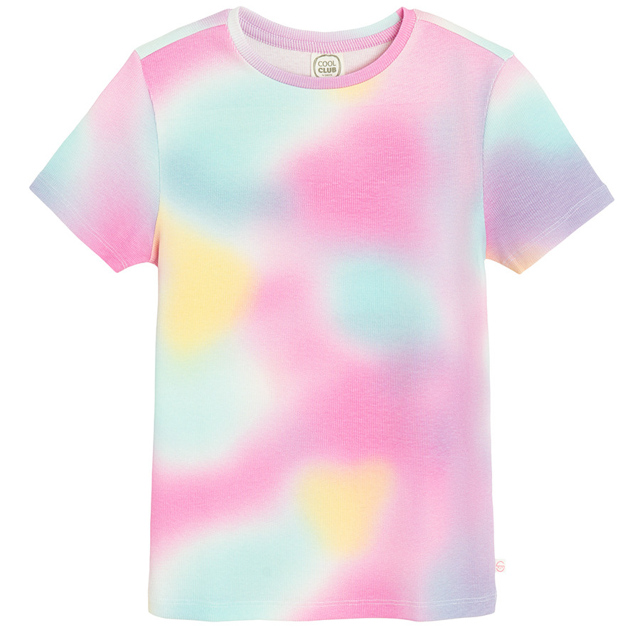 Cool Club, T-shirt dziewczęcy, prążkowany, mix