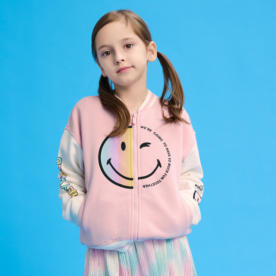 Cool Club, Bluza dziewczęca, rozpinana, różowa, SmileyWorld