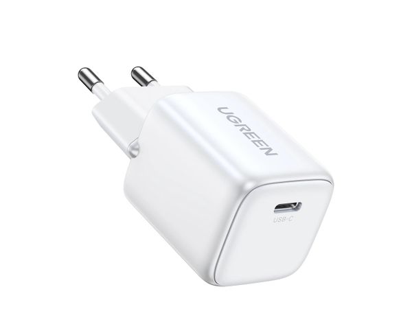 UGREEN Szybka ładowarka sieciowa Nexode Mini GaN USB C 30W PD biała 6941876213269