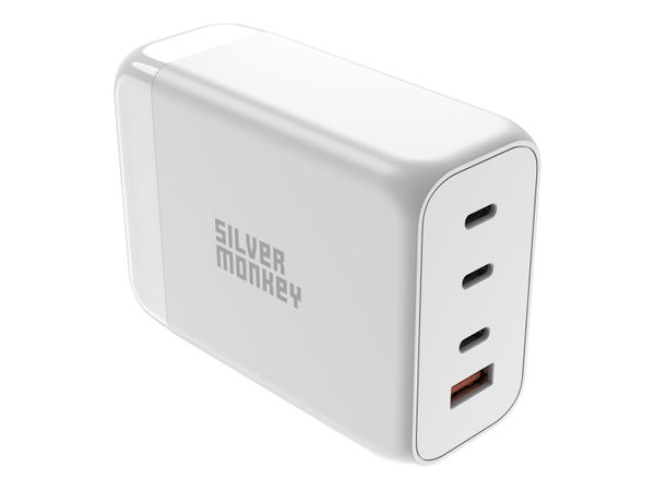 SILVER MONKEY Ładowarka GaN 200W USB-C PD + USB 3.0 QC W SMA156