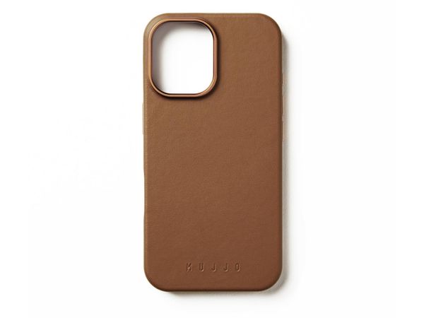 MUJJO FullLeather Case iPhone 16 MagSafe tan MUJJOCL049TN