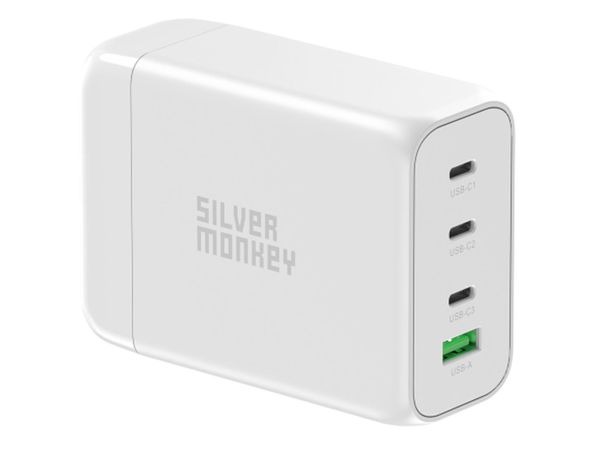 SILVER MONKEY Ładowarka GaN 130W USB-C PD + USB 3.0 QC W SMA152