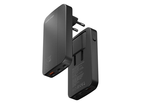 Mobile Origin 65W GaN III Slim Charger dual USB-C single USB-A black GAN-65W-SLM-BLK