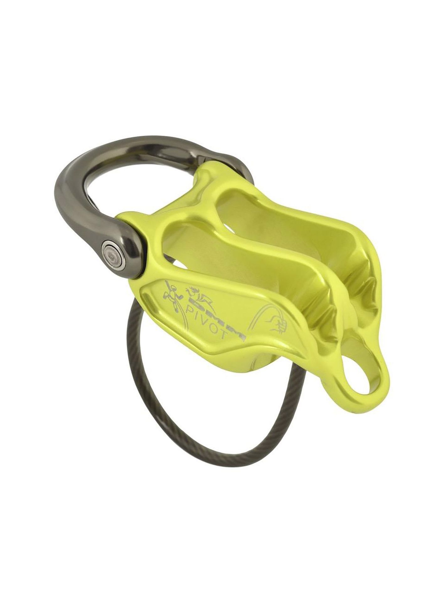 Przyrząd asekuracyjny DMM Pivot - lime/titanium