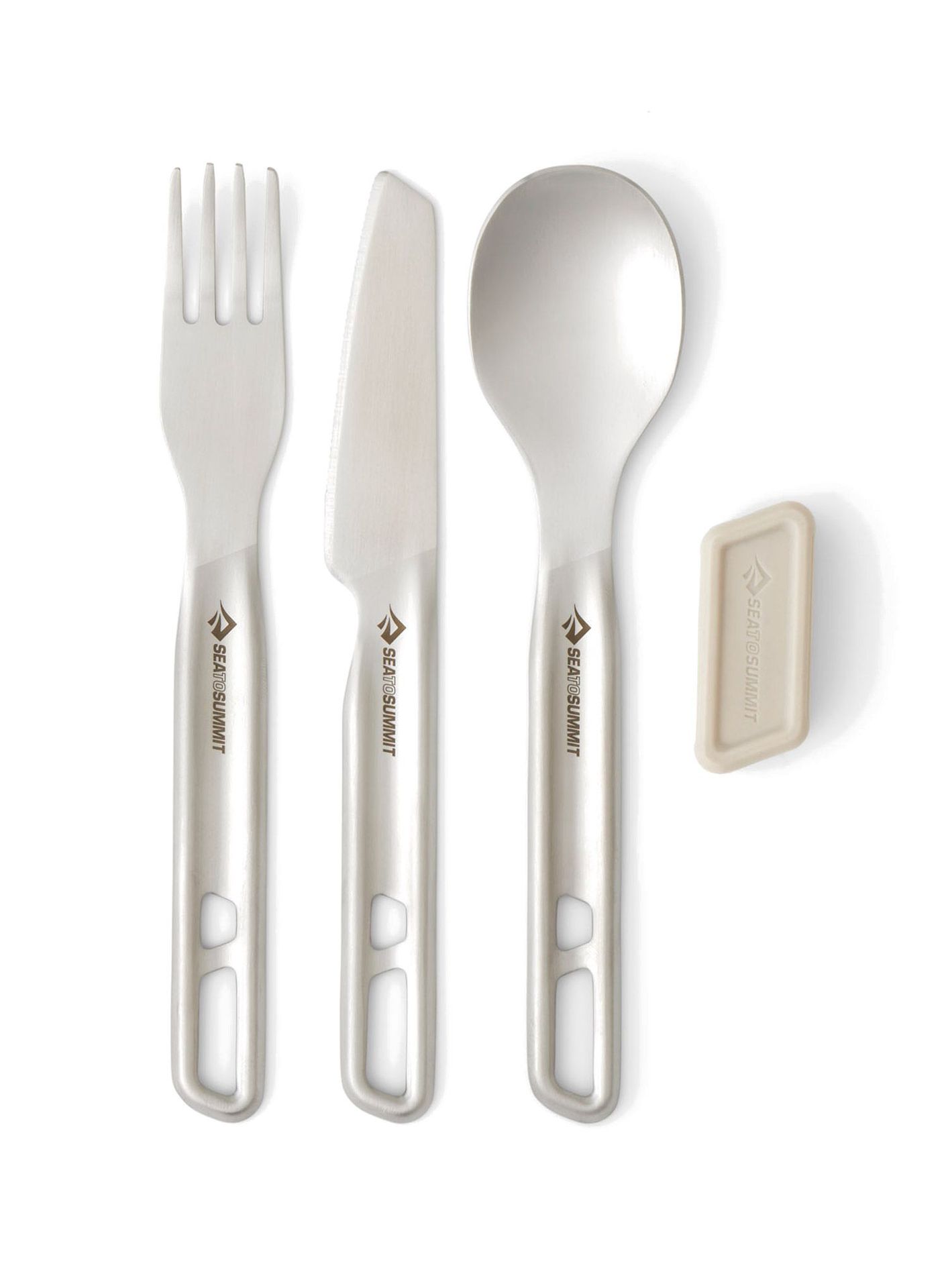 Sztućce turystyczne Sea to Summit Detour SL Steel Cutlery Set 3P