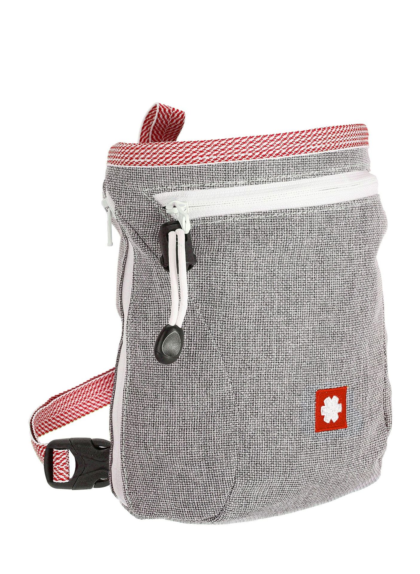 Woreczek na magnezję Ocun Dusty Eco + Belt - grey/red