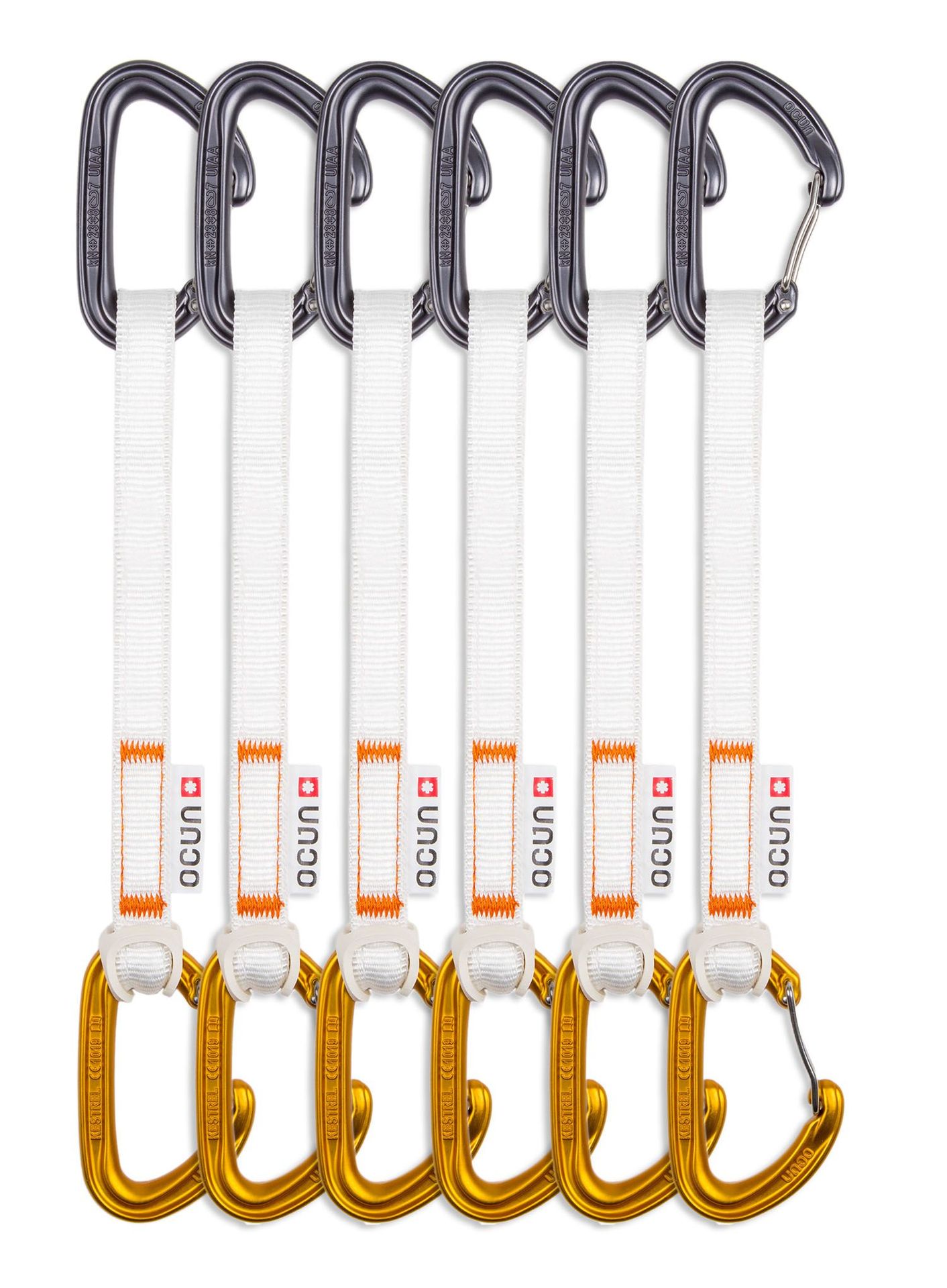 Ekspresy wspinaczkowe Ocun Kestrel QD Bio-Dyn-Ring 15 mm 20 cm 6-pack - orange