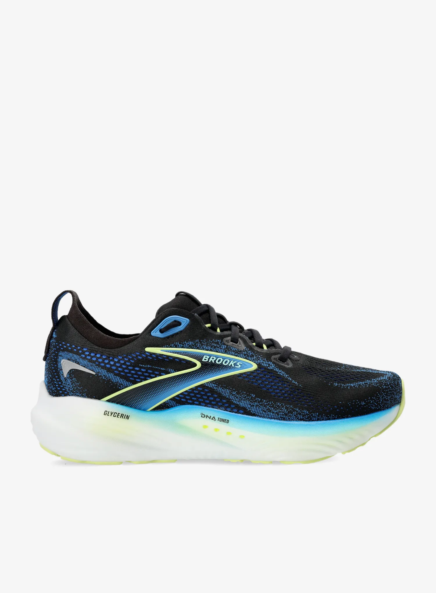 Buty do biegania męskie Brooks Glycerin 22 - black/cobalt/neo yellow
