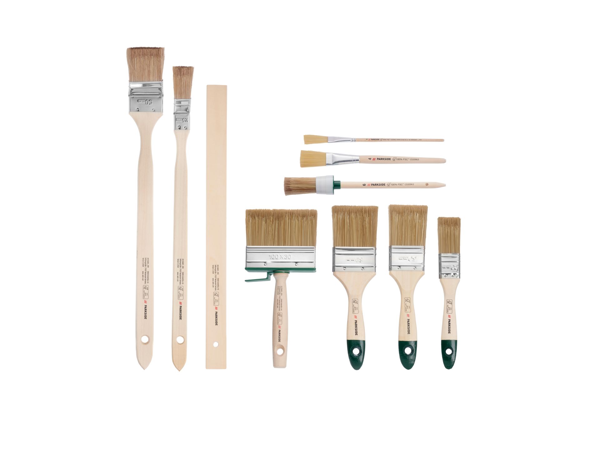 PARKSIDE® Zestaw pędzli ze sztucznym włosiem (Do lazury)