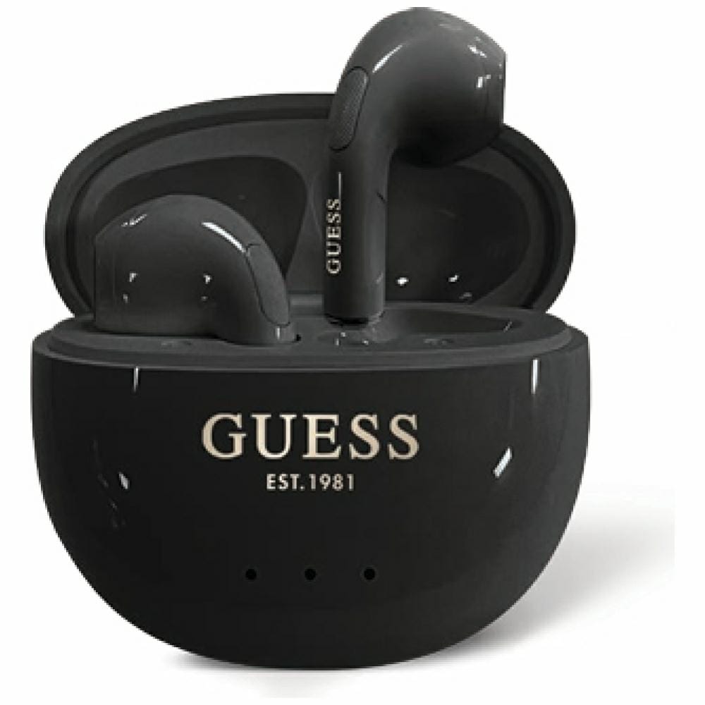 Guess Glossy Effect Egg Shape Printed Classic czarny