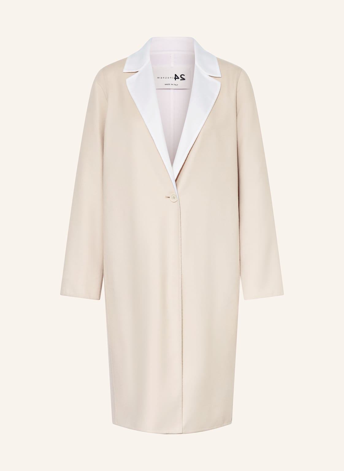 Manzoni 24 Płaszcz Wełniany beige