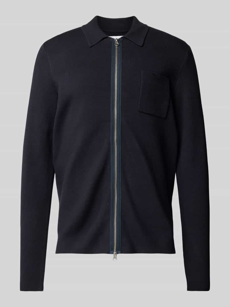 Kardigan z dwustronnym zamkiem błyskawicznym model ‘GUNA’