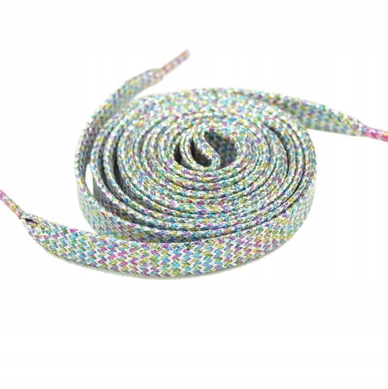 Sznurowadła sznórówki płaskie brokatowe błyszczące szerokie 60 cm para