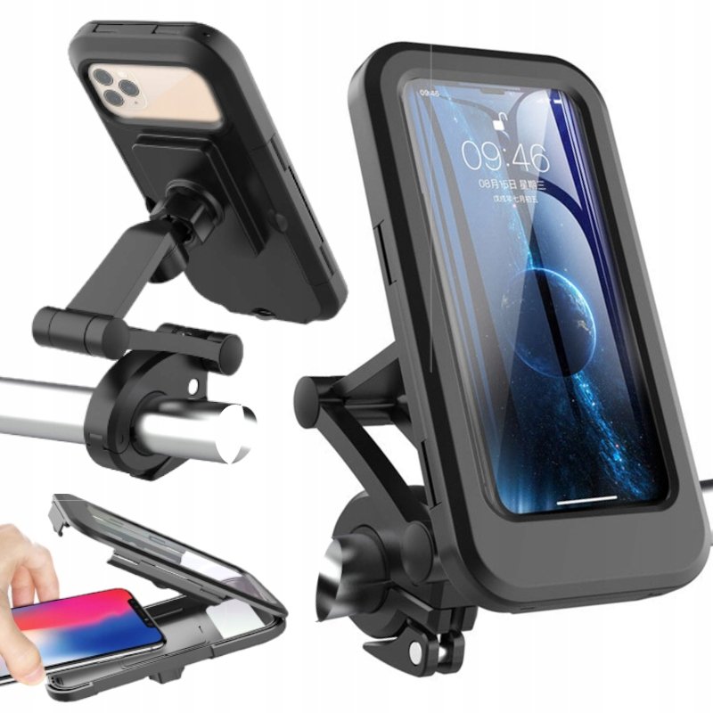 Motocyklowy uchwyt obudowa telefon motor dotykowy wodoodporny zamykany 6,5'