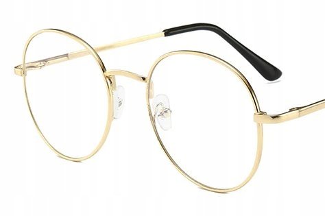 OKULARY metal KOREKCYJNE MINUSY - ZŁOTE -6