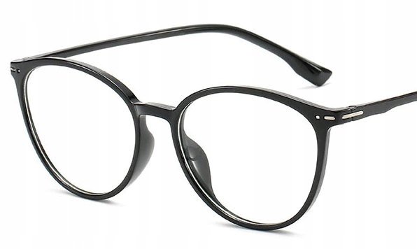 Okulary korekcyjne minusy kocie czarne -9.5