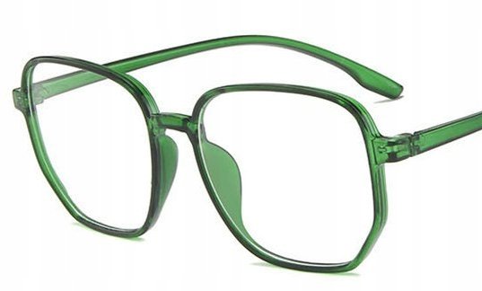 Okulary korekcyjne zielone minusy duże -6