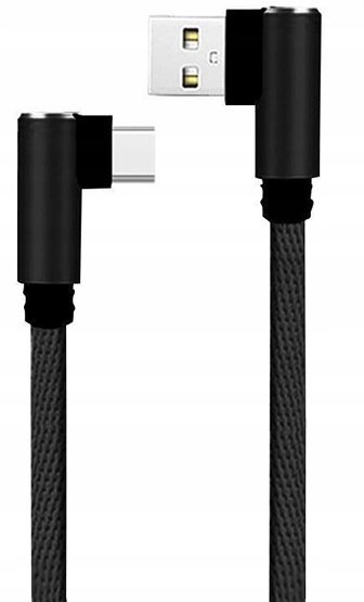 KABEL USB-C 3A QC 10W MIĘKKI KĄTOWY 2M 480Mbps