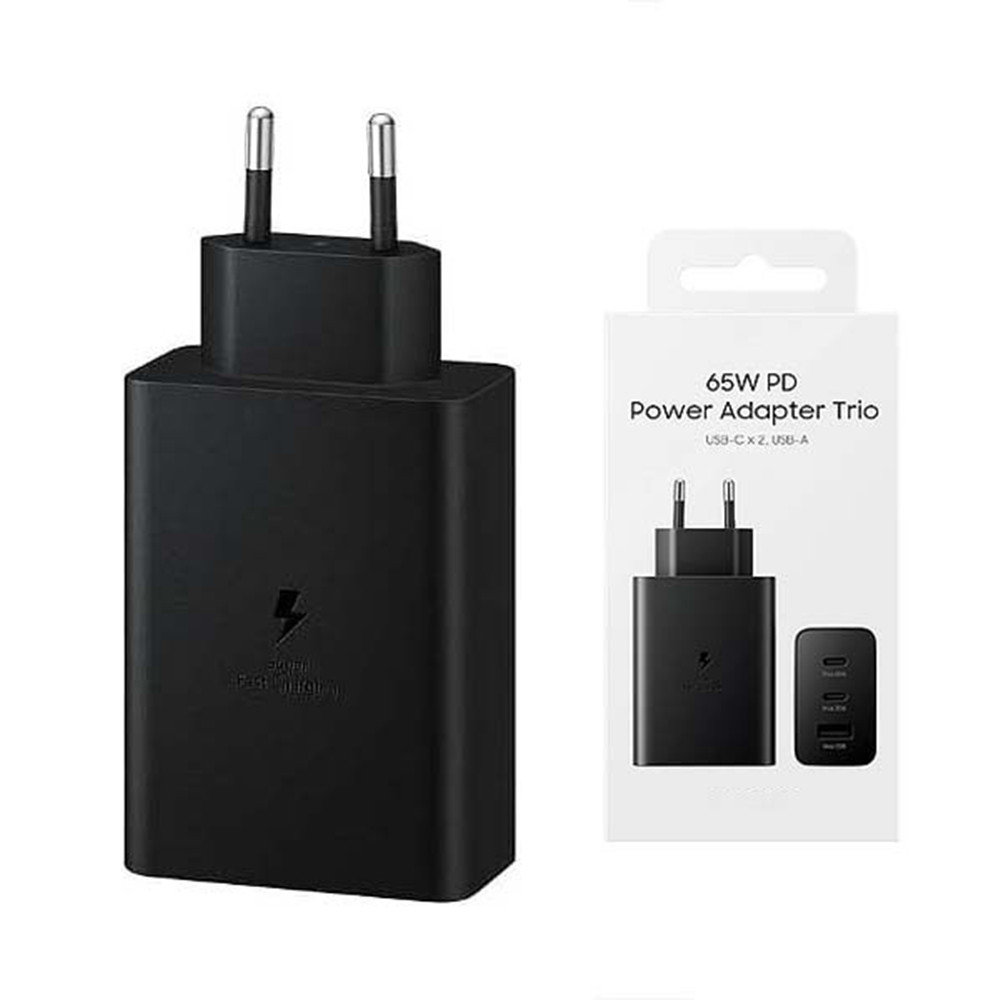 ECOBOX ŁADOWARKA SIECIOWA PD 2xUSB-C 1xUSB EP-T6530 65W CZARNY (45)