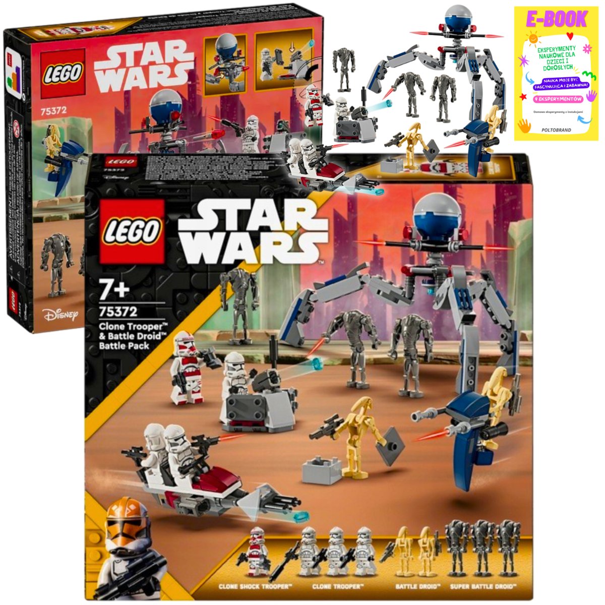 LEGO STAR WARS - ŻÓŁNIERZE ARMII KLONÓW 75372 KLOCKI PREZENT + EBOOK