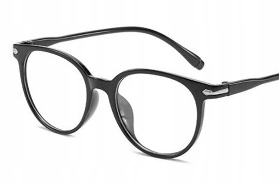 Okulary kujonki korekcyjne minusy kocie czarne -5.5
