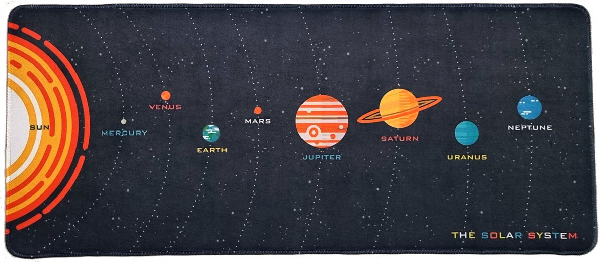 Planety podkładka pod mysz duża 80x30 800x300