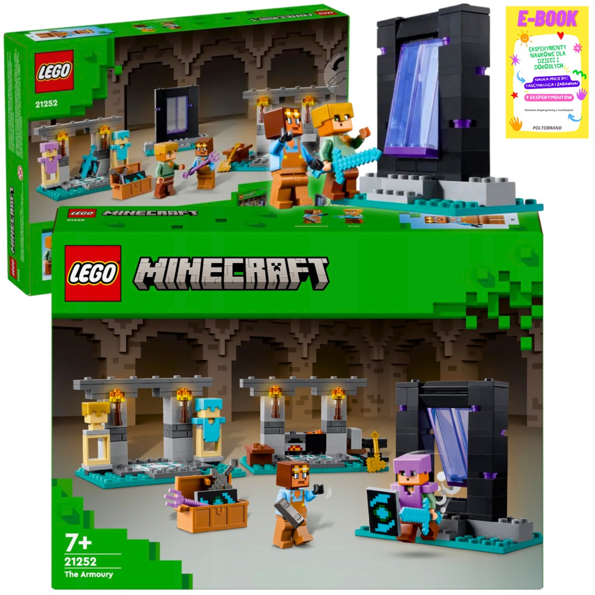 LEGO MINECRAFT - ZBROJOWNIA 21252 KLOCKI PREZENT + EBOOK