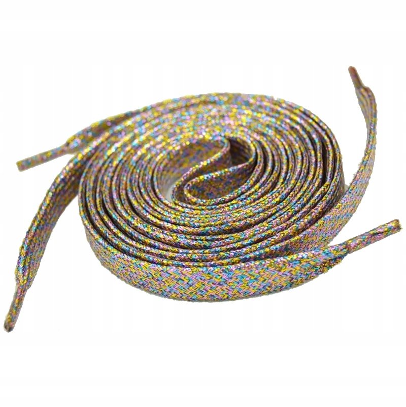 Sznurowadła sznórówki płaskie brokatowe błyszczące szerokie 80 cm para