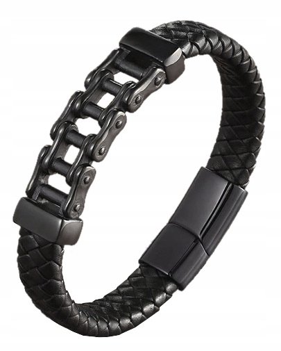 MĘSKA BRANSOLETKA ŁAŃCUCH MOTOCYKLOWY EKO 22CM