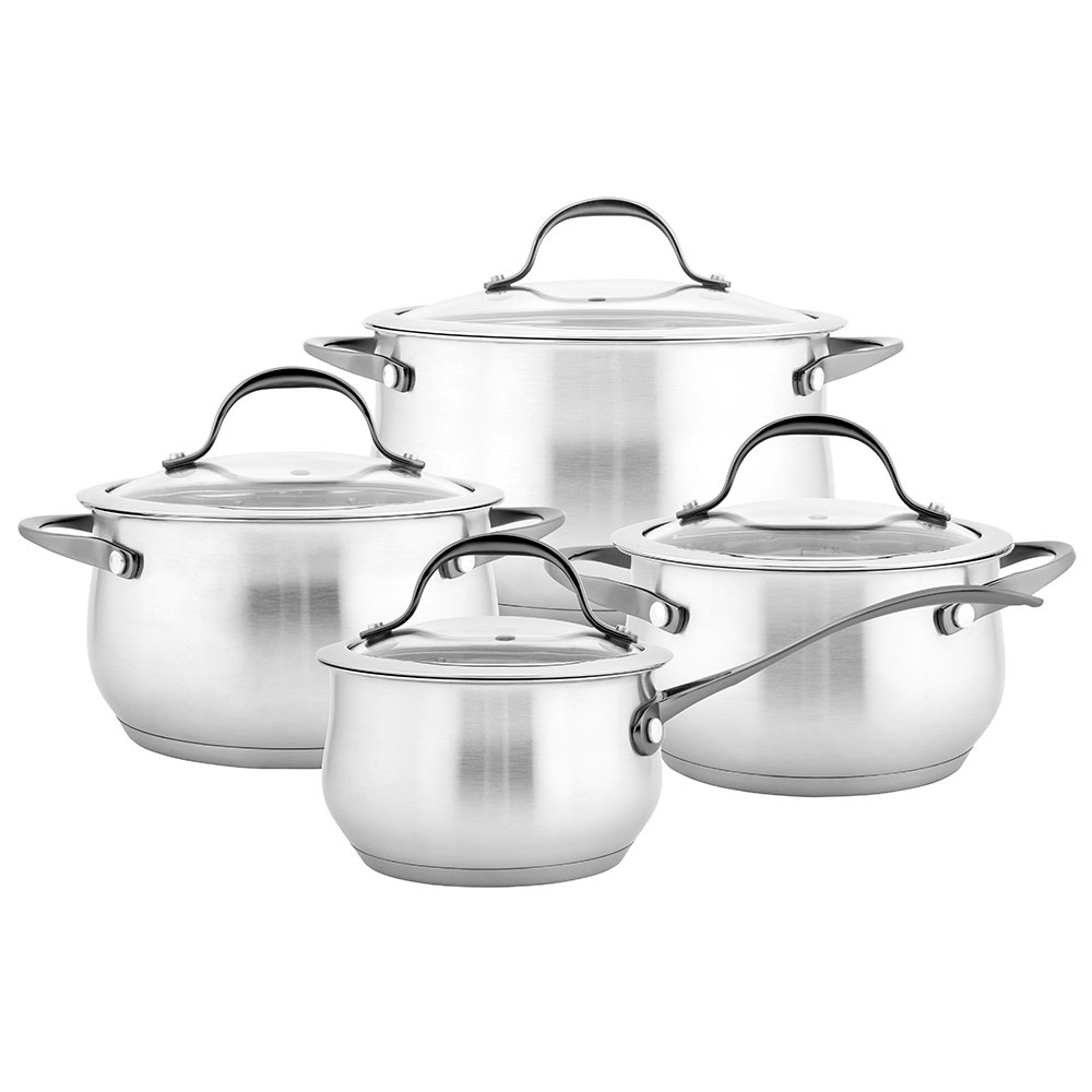 aldo 8 el.kpl. garnków nierdzewnych 14/16/18/22cm