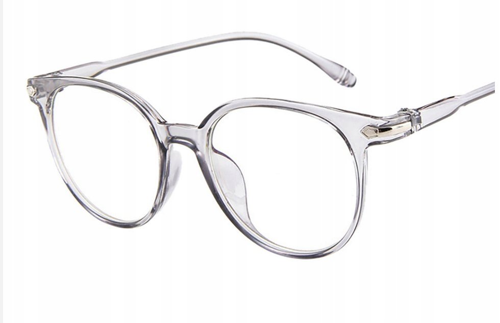 Okulary kujonki korekcyjne minusy kocie szare -3.5