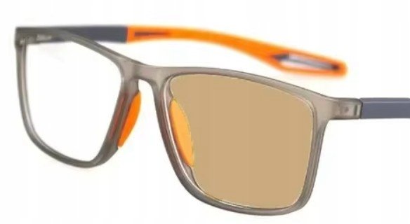 Okulary korekcyjne fotochrom sportowe pomarańczowe minusy -4