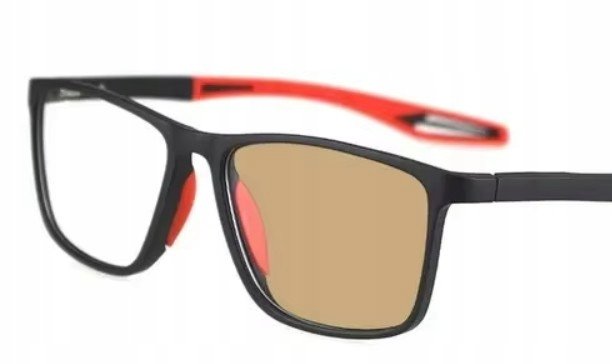 Okulary korekcyjne fotochrom sportowe czerwone minusy -3.5