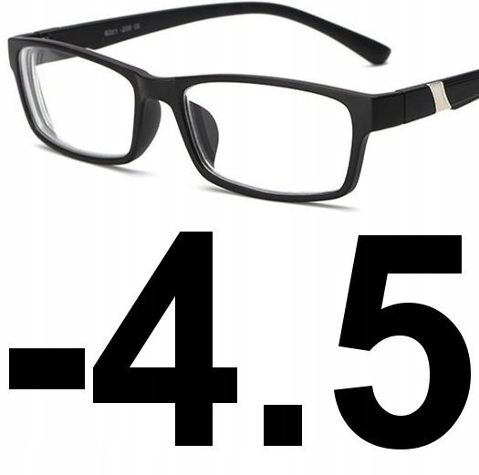 Okulary korekcyjne kujonki minusy czarne -4.5