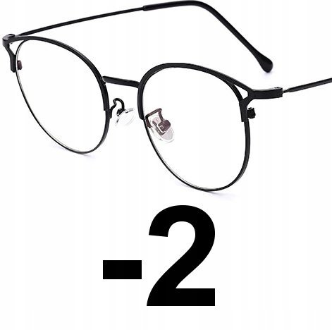 Okulary korekcyjne kocie minusy czarne -2