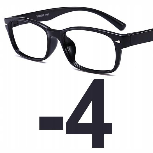 Okulary korekcyjne kujonki minusy czarne -4