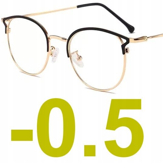 Okulary korekcyjne kocie złoto czarne -0.5