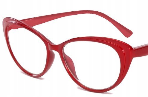Okulary do czytania kocie damskie czerwone +1,5