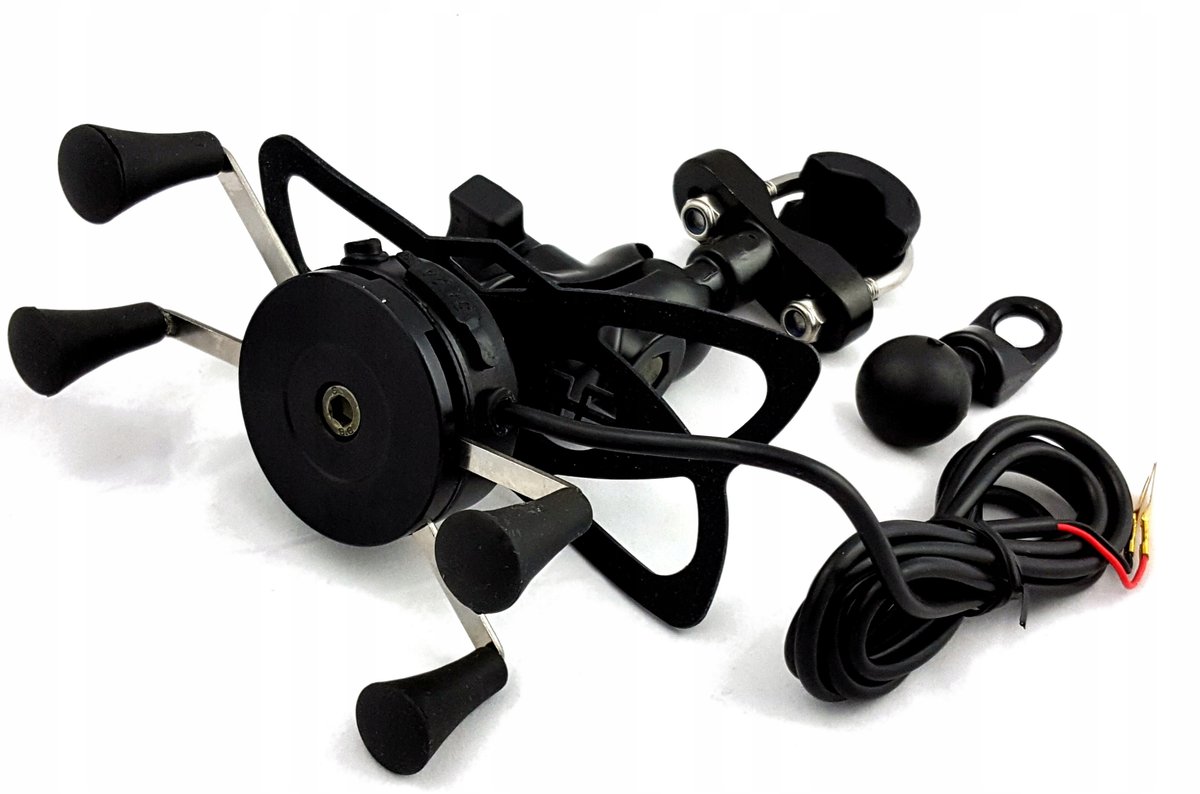 Ładowarka motocyklowa usb 2a uchwyt mocny