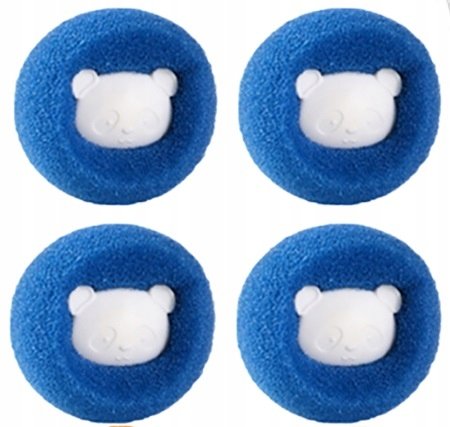 Kule do pralki suszarki 4 sztuki do usuwania sierści włosów z ubrań gąbki