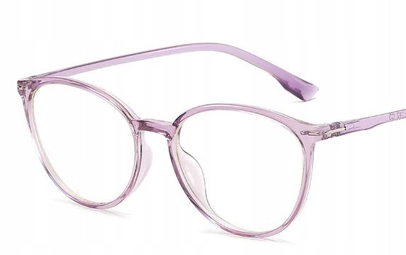 Okulary korekcyjne minusy kocie fiolet -6.5